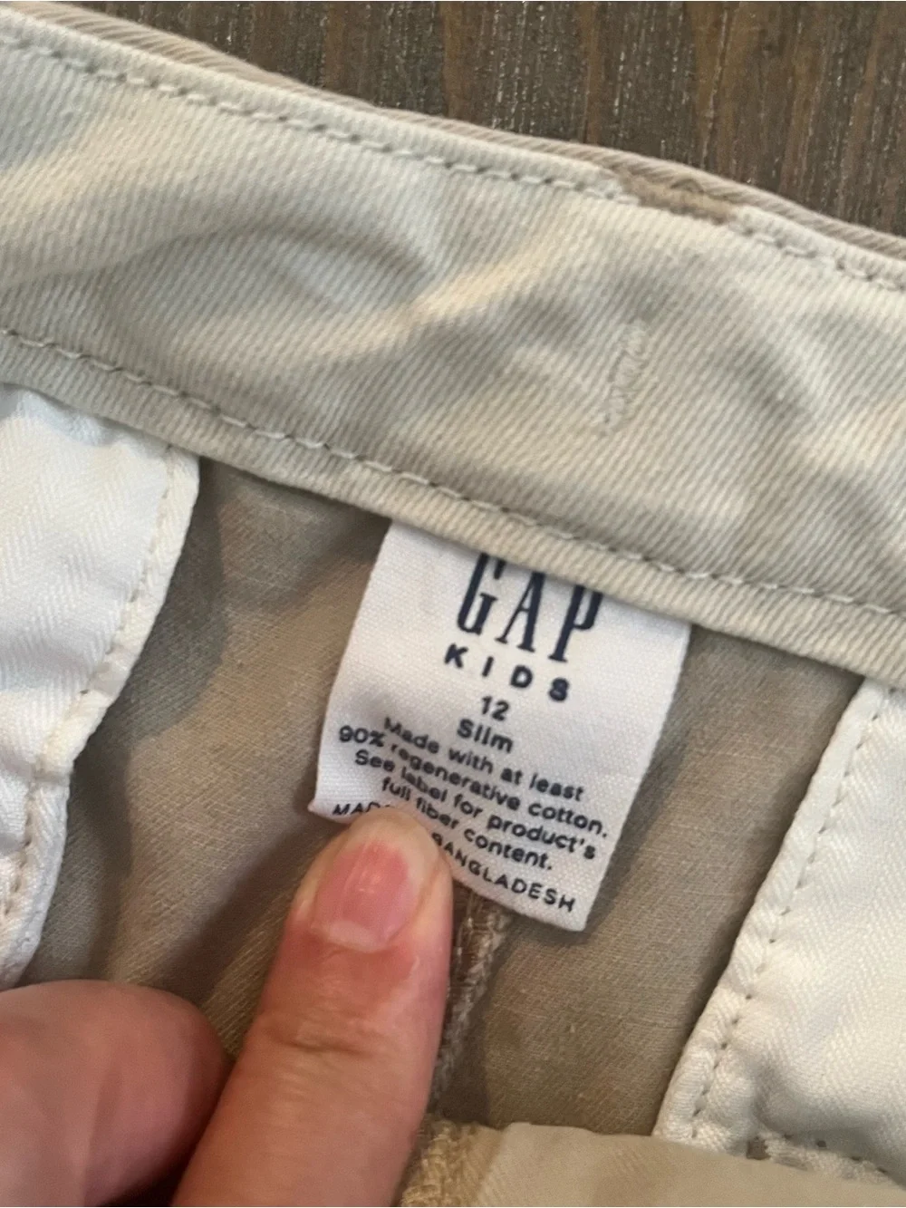 Gap Kids Boys Khaki Uniform Shorts Sz 12 Slim Tan Chino